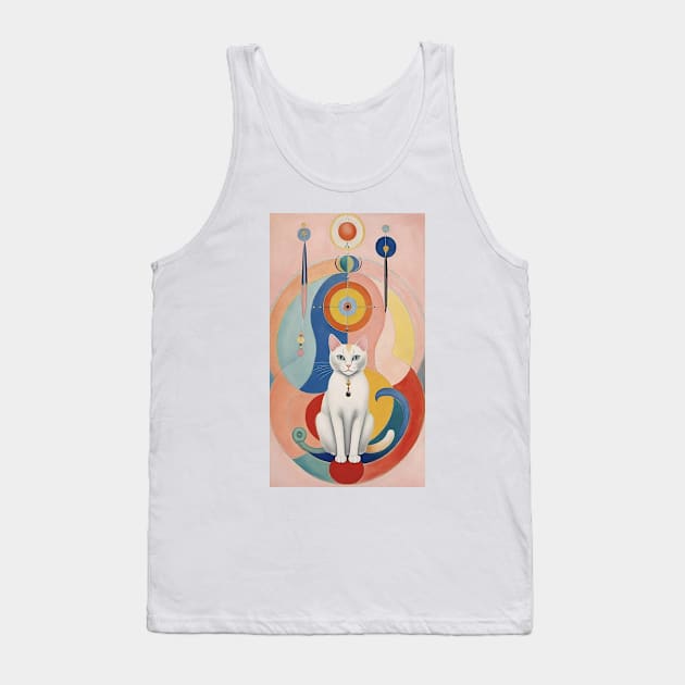 Hilma af Klint's Abstract Feline Wonderland: Whimsical Reverie Tank Top by FridaBubble